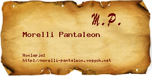 Morelli Pantaleon névjegykártya